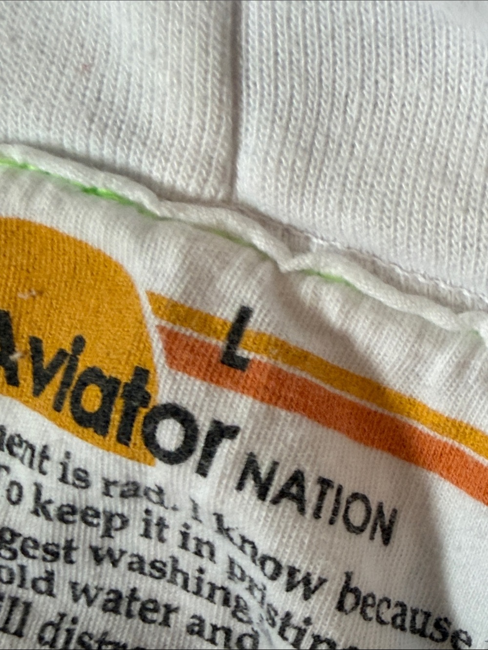 Aviator Nation White Hoodie with Colorful 'AV' Logo - Picture 4 of 14